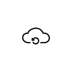 Cloud computing refresh icon. Reload sign.