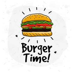 Hand drawn Burger vector