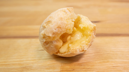 Brazilian cheese bread snack with melting butter. Known as Pao de queijo in brazil.