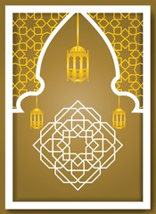 greeting card islamic vector illustrator
