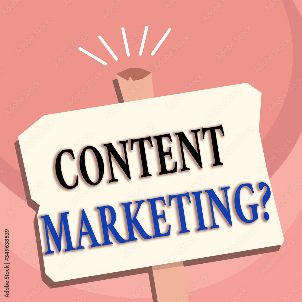 Aufkleber handwriting text writing content marketing question. conceptual photo involves creation and sharing 