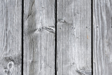 Close-up of planks of grey weathered wood background