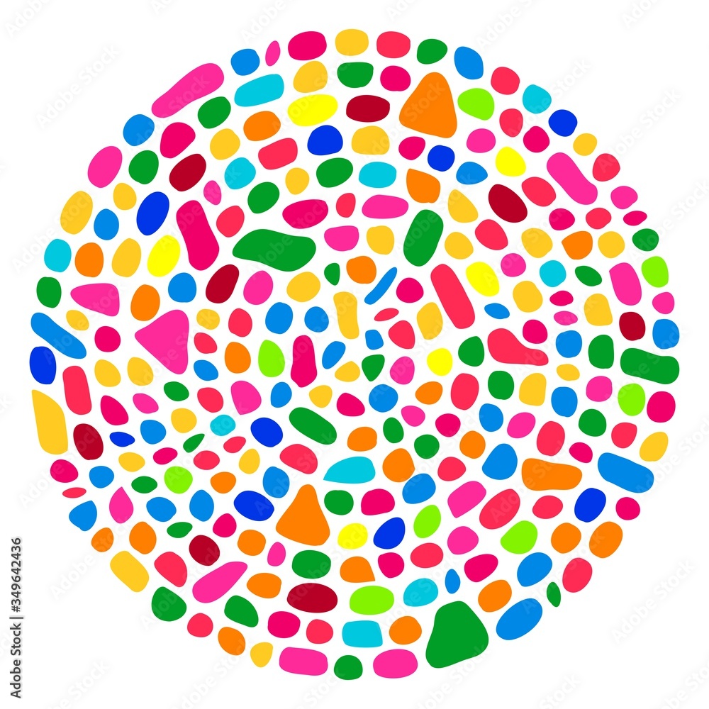 Poster vector abstract colorful mosaic round pattern