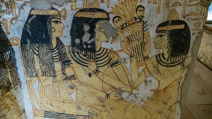 Luxor, Egypt: Deir el-Medina,is an ancient Egyptian village which was home to the artisans who worked on the tombs in the Valley of the Kings of the New Kingdom of Egypt.