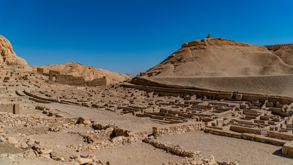 Luxor, Egypt: Deir el-Medina,is an ancient Egyptian village which was home to the artisans who...