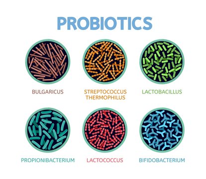 vector abstract bacteriology icons