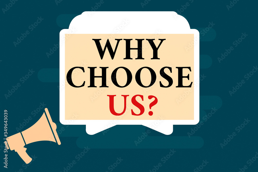 Poster handwriting text writing why choose us question. conceptual photo list of advantages and disadvantag