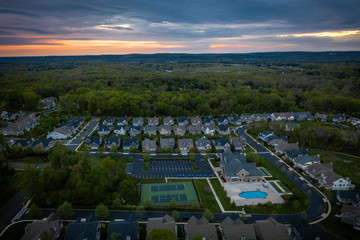 Aerial Sunset Skillman New Jersey