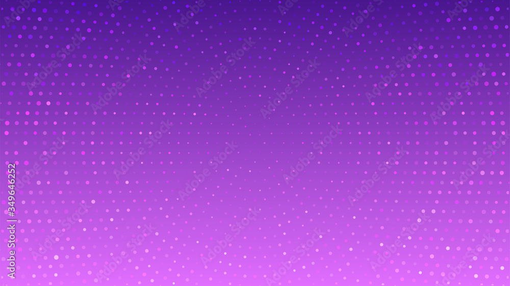 Fototapete Violet blurred vector background with halftone effect. Smooth pink and purple gradient. Violet background. Halftone wallpaper. Creative backdrop. Vector template. Minimal style. Cover layout template.