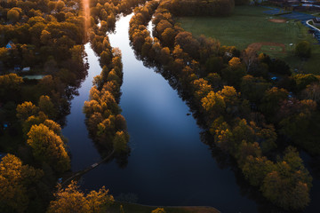 Aerial Sunrise in Plainsboro New Jersey