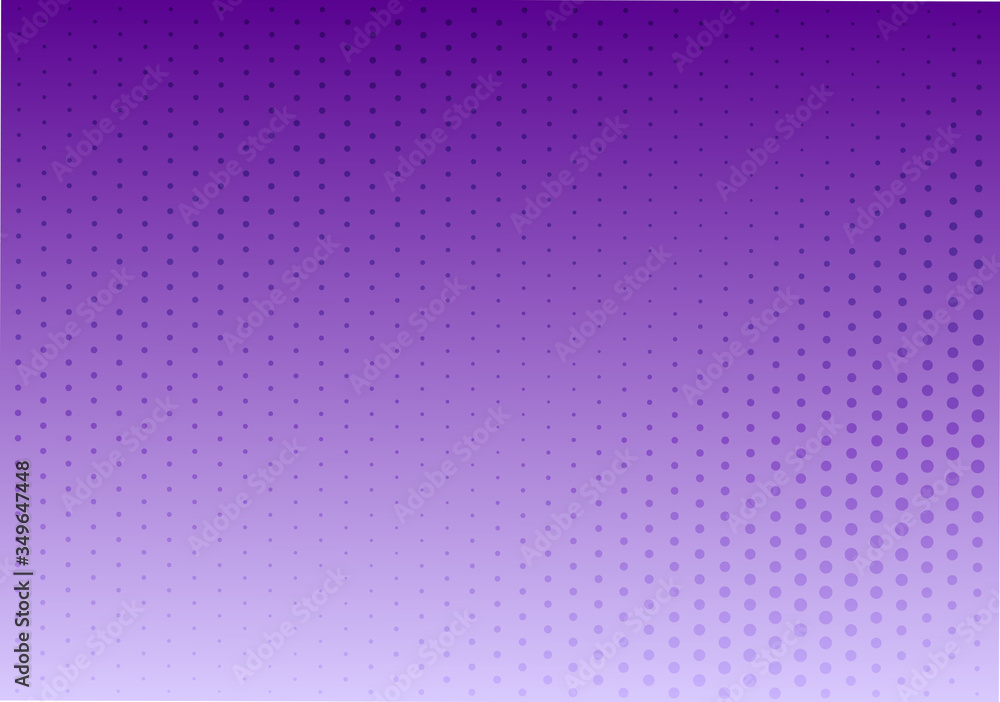 Poster Violet blurred vector background with halftone effect. Smooth pink and purple gradient. Violet background. Halftone wallpaper. Creative backdrop. Vector template. Minimal style. Cover layout template.