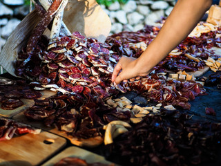 Fuet y jamón en una boda