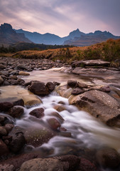Long exposure rapids in a drakensberg South Africa