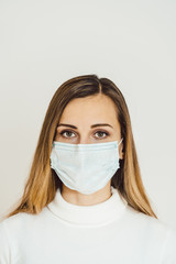 Worried woman during Covid-19 crisis in quarantine