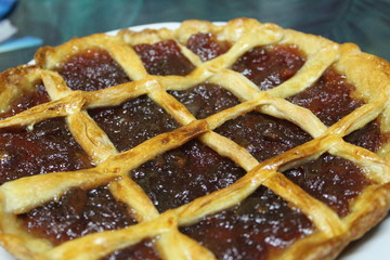 homemade Apple pie close-up