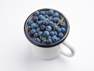 .blueberries in a cup