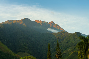 Landscape of red mountains at sunrise © FernandoL