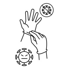con, glove, putting on gloves, medical, hand
