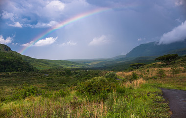 Rainbow after a storm in the central Drakensberg South Africa