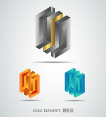 Abstract logo template element for identity business. Vector illustration