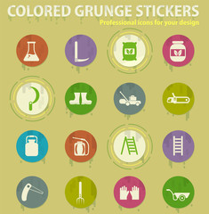 gardening icon set