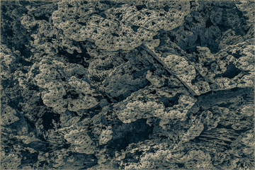 3D render. The embossed background texture, 3d illustration, volumetric drawing. Textures for the design. Three-dimensional texture. 3D Fractal shape.