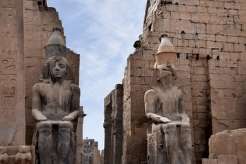 Fototapeta na wymiar Entrance of Luxor Temple, Egypt