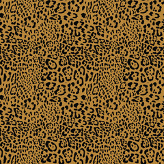 Animal print. Seamless Jaguar Skin Pattern. Animal print for textile design, vector Illustration. Template