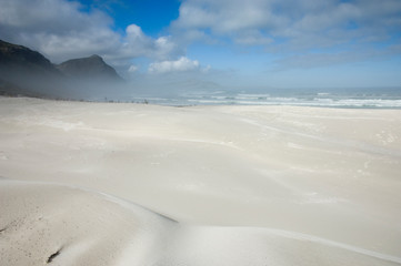 foggy landscape at misty cliffs south africa