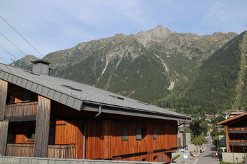 mountain village in the alps