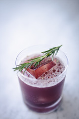 mixed drink with lead on top