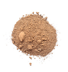 Heap of soil on white background