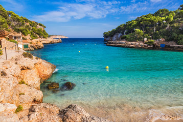 Fototapeta premium Landscape with rocks over the sea under the sky.Mallorca island