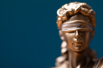 Face of lady justice or Iustitia - The Statue of Justice.