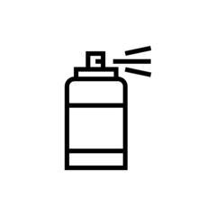 Spray icon template, bottle spray symbol vector sign in outline style isolated on white background