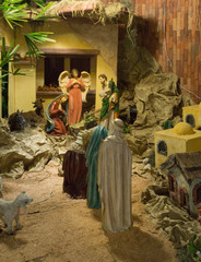 Christmas nativity scene model with angel