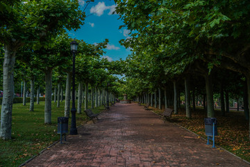 Camino de Santiago. Aoiz, village of Navarra,Spain