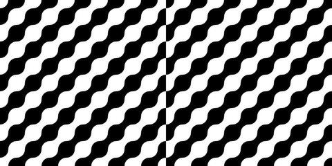 Obraz premium Black And White Seamless Abstract Pattern Vector Illustration