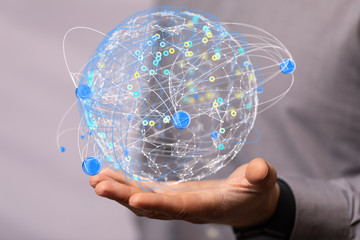  Digital Network and data concept.