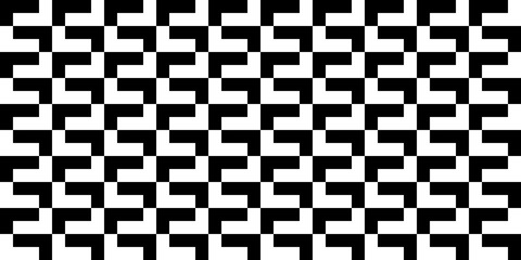 Black And White Seamless Abstract Pattern Vector Illustration