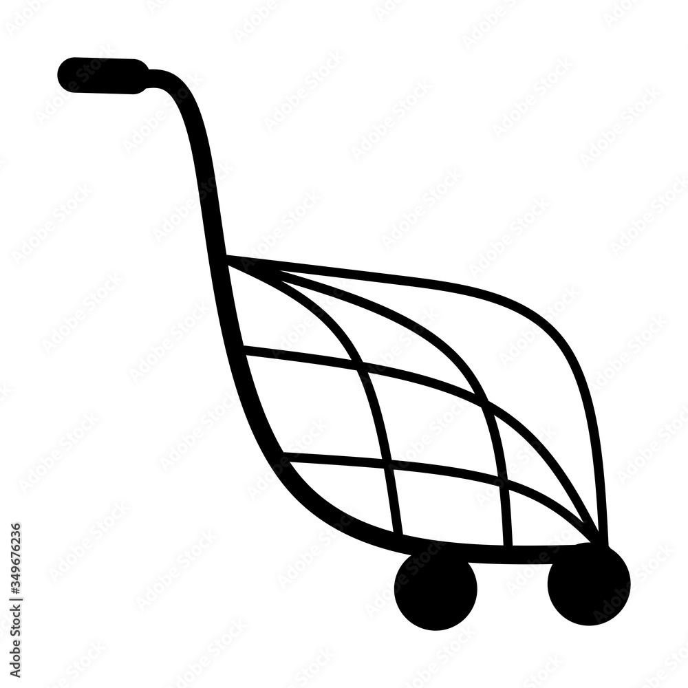 Poster shopping cart, trolley vector icon. contains such icon as mobile shop, web site, and ui. cart flat c