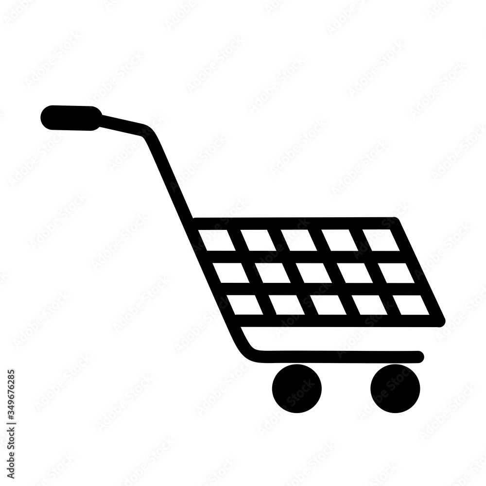 Poster shopping cart, trolley vector icon. contains such icon as mobile shop, web site, and ui. cart flat c