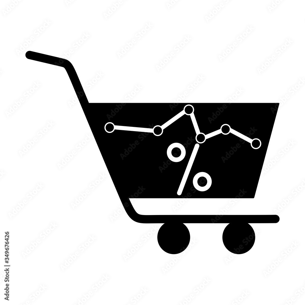 Poster shopping cart, trolley vector icon. contains such icon as mobile shop, web site, and ui. cart flat c
