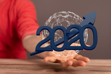 the 2020 business year up goals and  success illustration
