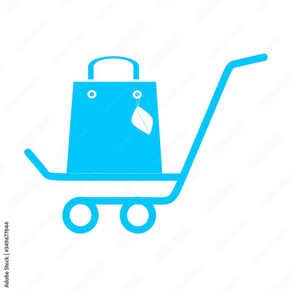 Poster shopping cart, trolley vector icon. contains such icon as mobile shop, web site, and ui. cart flat c