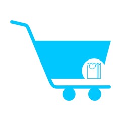 Shopping cart, trolley vector icon. Contains such icon as mobile shop, web site, and ui. Cart flat collection of web icon for online store. Shopping Cart in flat design best vector icon. 