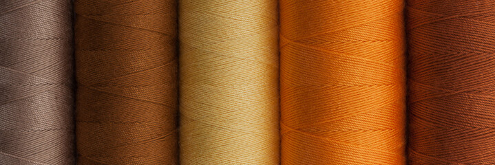 spools of cotton thread in beautiful natural colors
