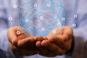  Digital Network and data concept.