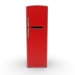 3d image of Retro refrigerator on a white background 06