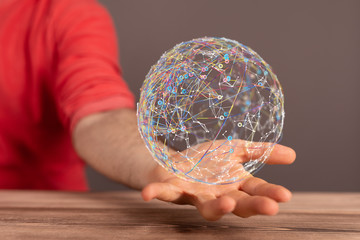  Digital Network and data concept.